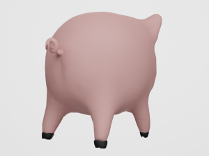 piglet wilson low-poly 3Dモデル