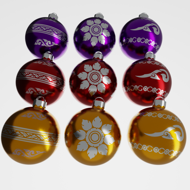 christmas balls 3D-Modell .c4d .max .obj .3ds .fbx .stl .blend 