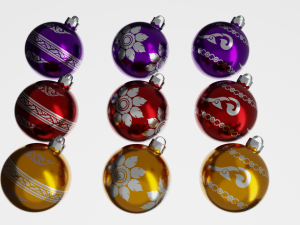 christmas balls 3D-Modell