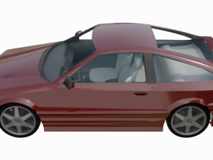 honda civic crx si 1986 Modello 3D