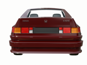 honda civic crx si 1986 Modello 3D