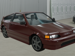 honda civic crx si 1986 Modello 3D