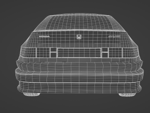 honda civic crx si 1986 Modello 3D