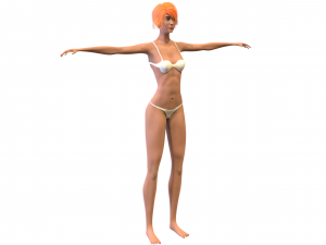 stylized female girl 3D मॉडल
