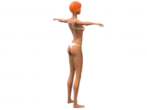 stylized female girl 3D मॉडल