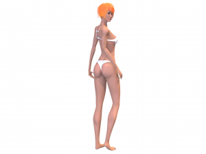 stylized female girl 3D मॉडल