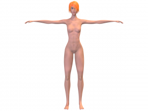 stylized female girl 3D मॉडल