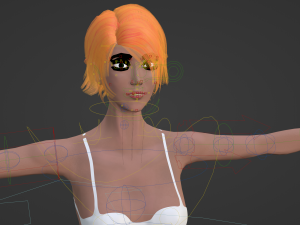 stylized female girl 3D मॉडल