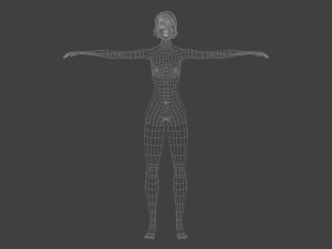 stylized female girl 3D मॉडल