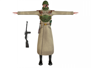 Infantry of the USSR with PPSH 2060 3Dモデル