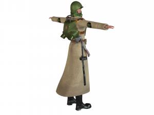 Infantry of the USSR with PPSH 2060 3D Model