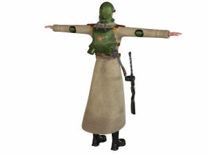 Infantry of the USSR with PPSH 2060 3D Model