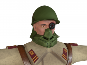 Infantry of the USSR with PPSH 2060 3D Model