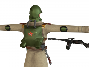 Infantry of the USSR with PPSH 2060 3D Model