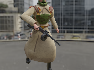 Infantry of the USSR with PPSH 2060 3D Model
