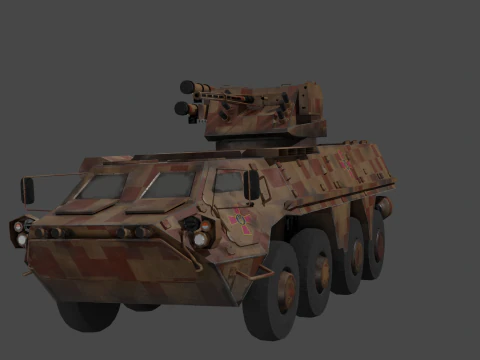 BTR 4 APC 4 UKR 3D Model