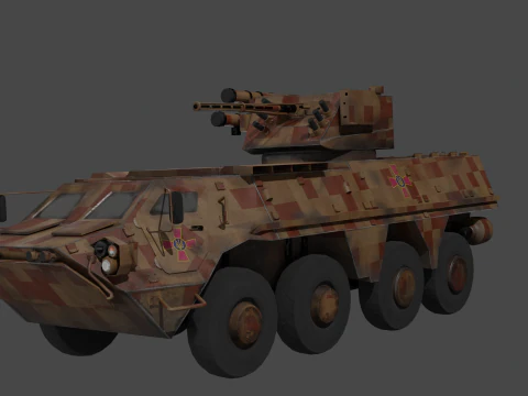BTR 4 APC 4 UKR 3D Model