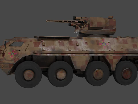 BTR 4 APC 4 UKR 3D Model