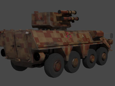 BTR 4 APC 4 UKR 3D Model