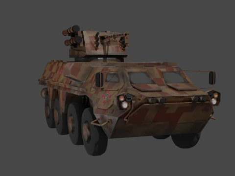 BTR 4 APC 4 UKR 3D Model