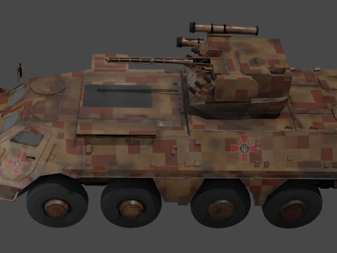 BTR 4 APC 4 UKR 3D Model