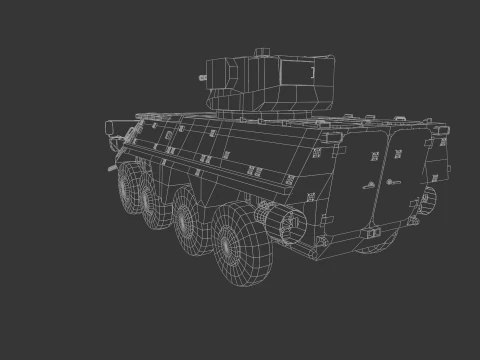 BTR 4 APC 4 UKR 3D Model