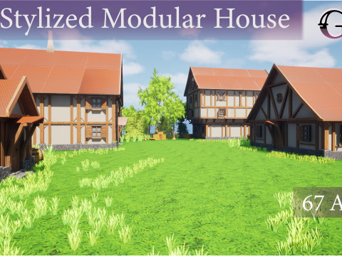 Stylized Modular House 3D Model