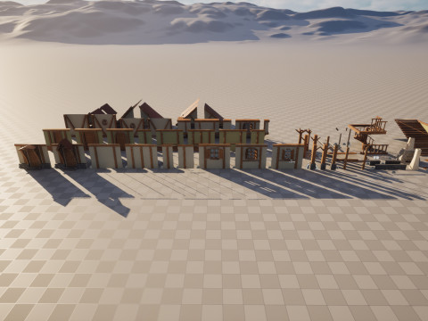 Stylized Modular House 3D Modell