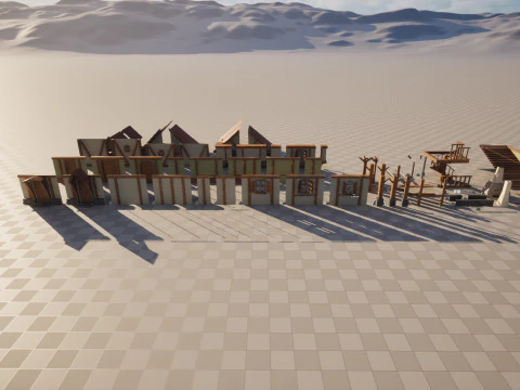 Stylized Modular House 3D Model