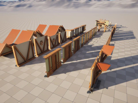 Stylized Modular House 3D Model