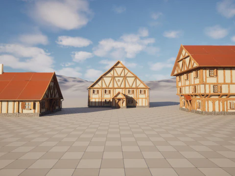 Stylized Modular House 3D Model