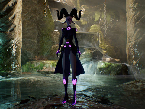 Female Demon Stylized 3D Model