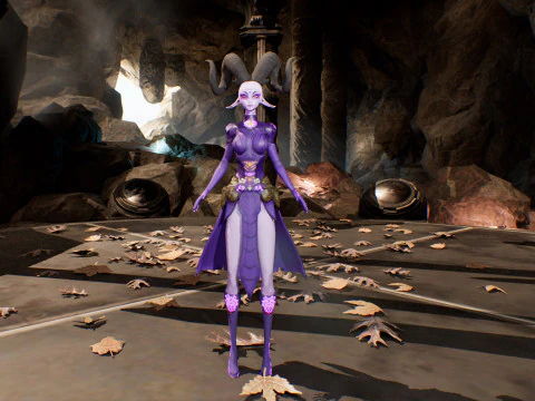 Female Demon Stylized 3D Model