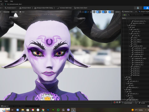 Female Demon Stylized 3D Model