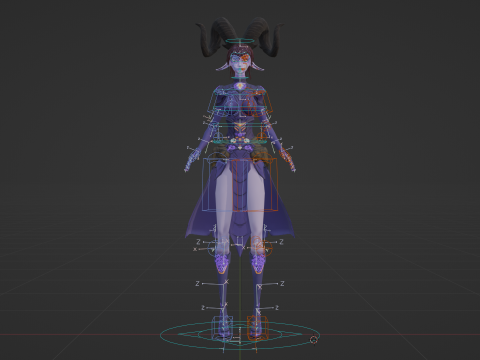 Female Demon Stylized 3D Modell