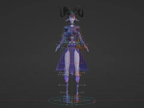 Female Demon Stylized 3D Model