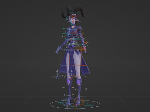 Female Demon Stylized 3D Modell