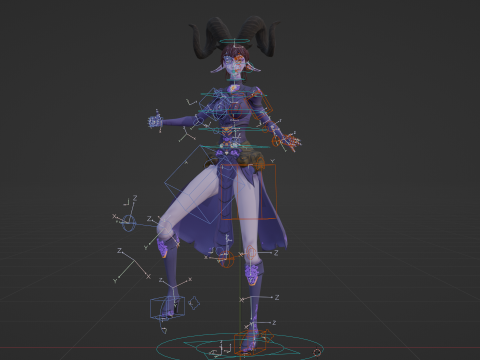 Female Demon Stylized 3D Modell