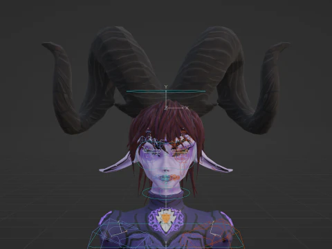 Female Demon Stylized 3D Model