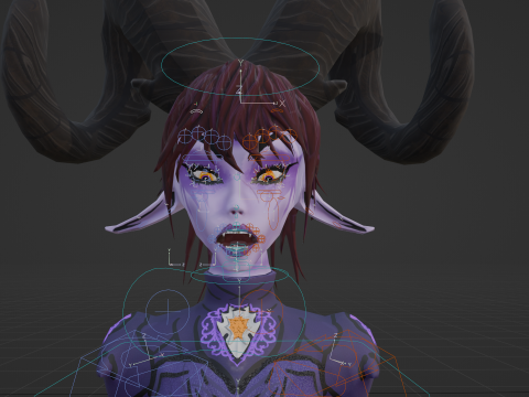 Female Demon Stylized 3D Modell