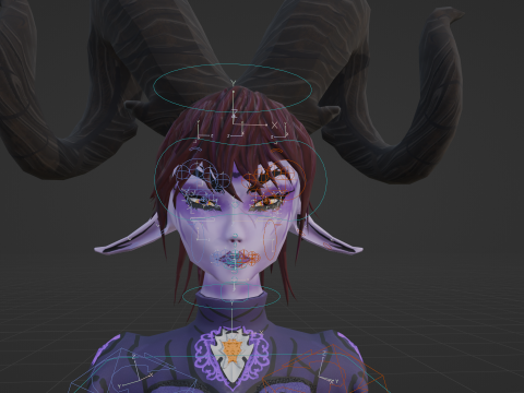 Female Demon Stylized 3D Modell