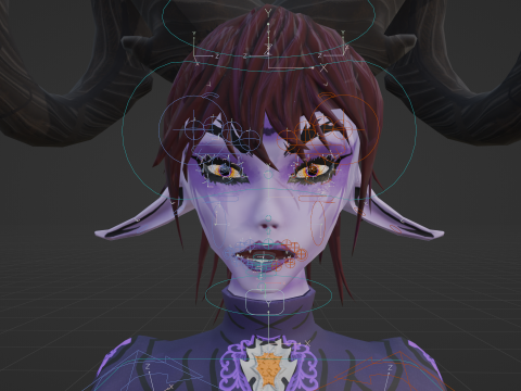 Female Demon Stylized 3D Modell