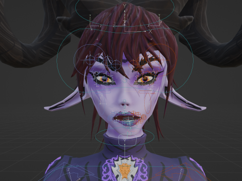 Female Demon Stylized 3D Modell