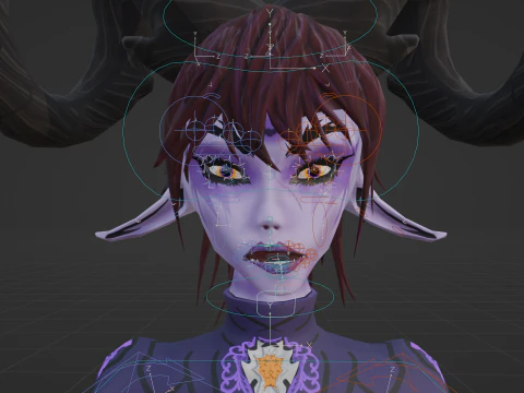 Female Demon Stylized 3D Model