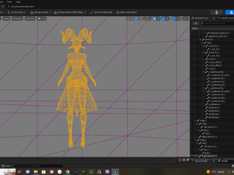 Female Demon Stylized 3D Model