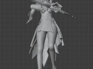 ganyu with amos bow 3Dプリントモデル