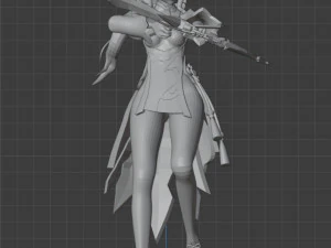 ganyu with amos bow 3D Print Model