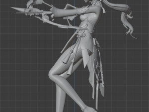 ganyu with amos bow 3Dプリントモデル