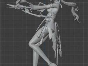 ganyu with amos bow 3D Print Model