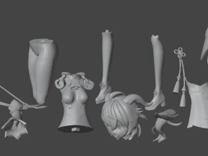 ganyu with amos bow 3D Print Model